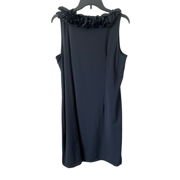 Katherine Way Black Ruffled Neck Sleeveless Performance Activewear Dress XL - Picture 2 of 8